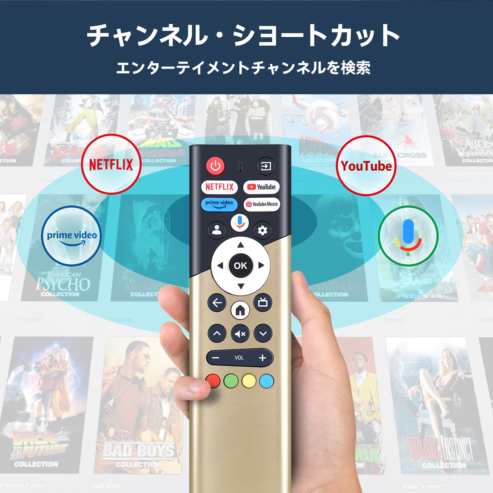 Amazon | チューナーレスリモコン for ORION DOSHISHA Google TV用